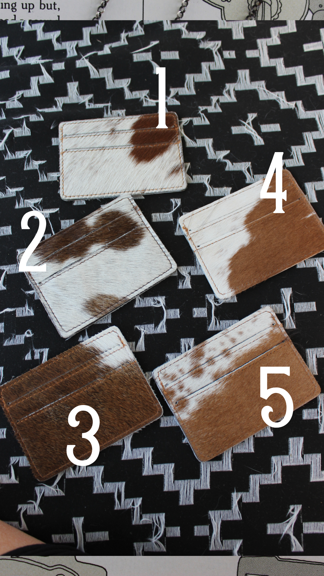 Cowhide Card Holders