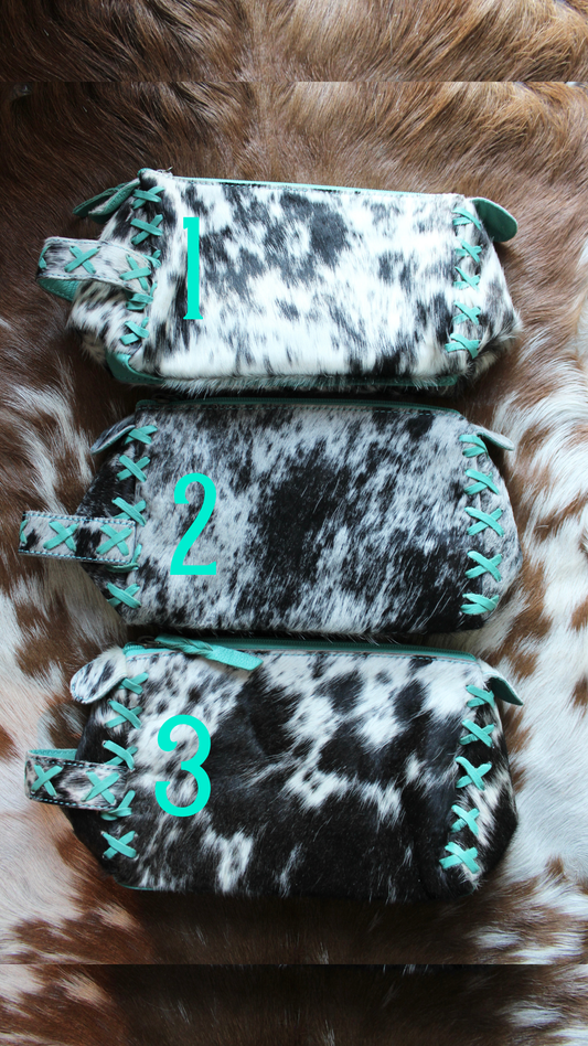 Turquoise Stitch Cowhide Bag